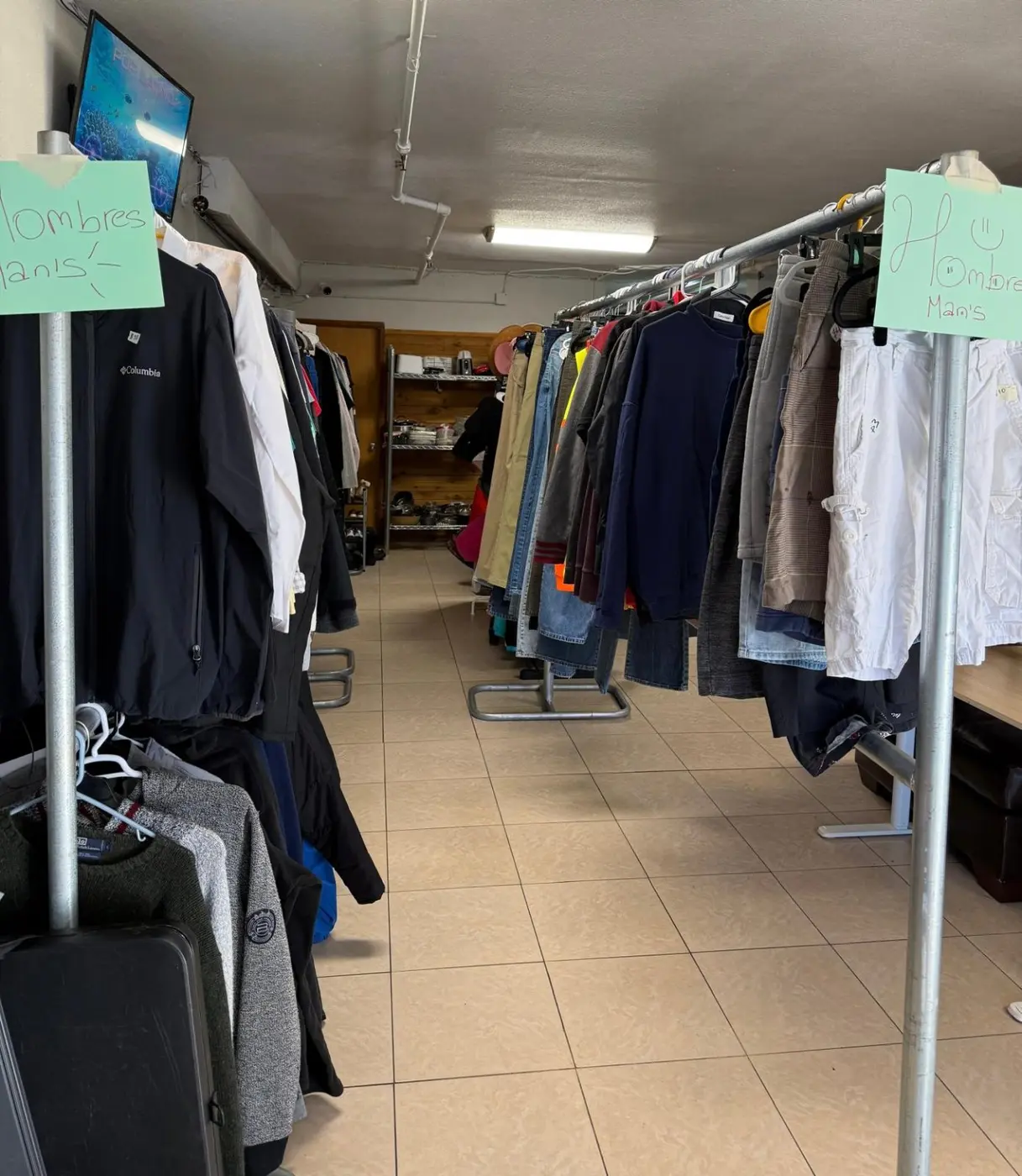 Sección de ropa para hombre