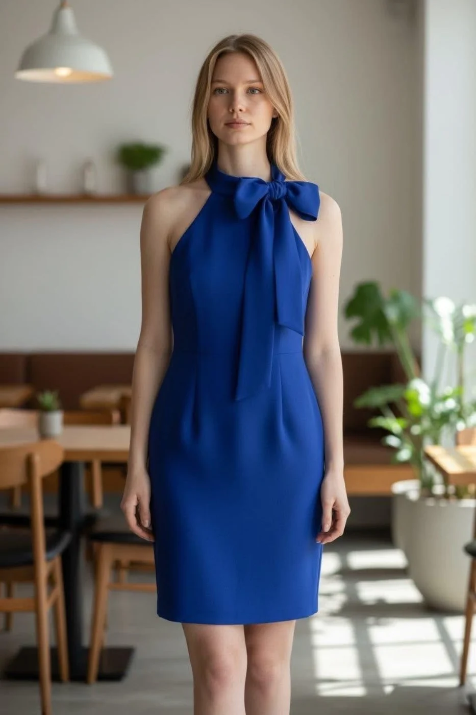 Vestido azul elegante